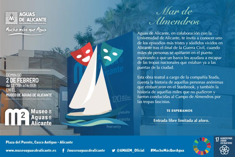 Cartel de teatro en el Museo de Aguas Alicante